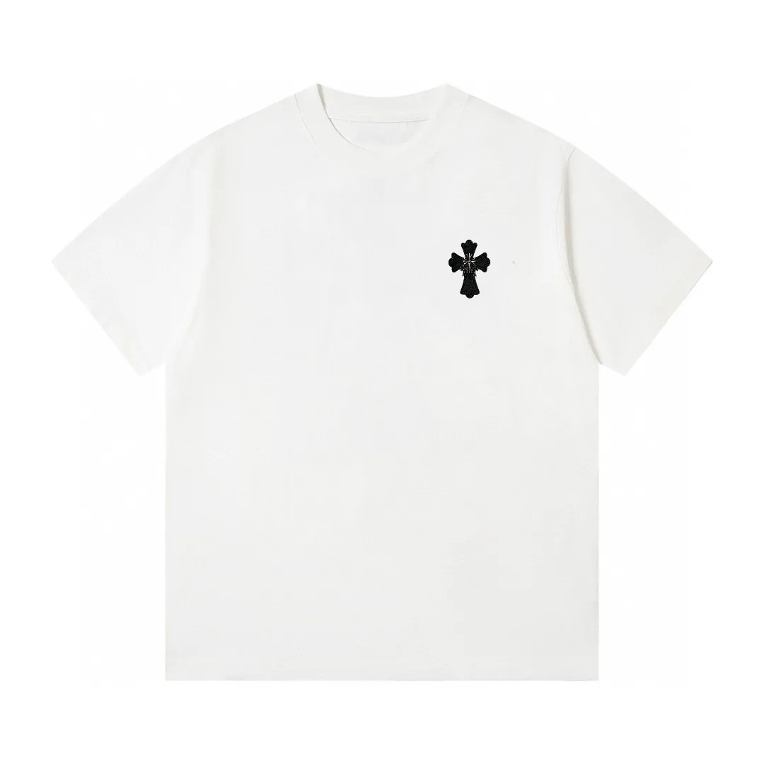P160 Chrome Hearts Chrome Hearts new classic casual round neck short-sleeved T-shirt [Little Red Book popular style | Stars and Internet celebrities wear the same style] 1⃣️The fabric is made of 26 counts of 260g pure cotton double yarn fabric. It is soft and skin-friendly, highly breathable, and the positioning cutting process oversizes the loose version, making the upper body very slimming. 2⃣️Iconic logo design, distinguishing low-end versions on the market, all single accessories are customized at 1:1, with three complete standards. 3⃣️The same series for men and women, the latest 25ss models, and popular summer items yyds! Process features: Standard 3 cm 12-pin wiring, foreign trade grade process standards, Color: black, white, same style for men and women Sizes: S, M, L, XL, XXL